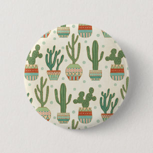 Badge Rond 5 Cm Motif de cactus d'étape   de Geo de sud-ouest