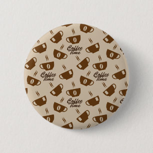 Badge Rond 5 Cm Motif de café