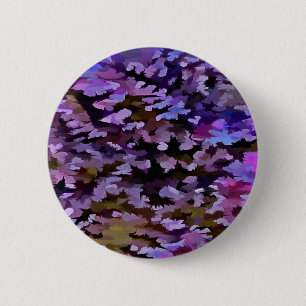 Badge Rond 5 Cm Motif de camouflage bleu, rose et sienne