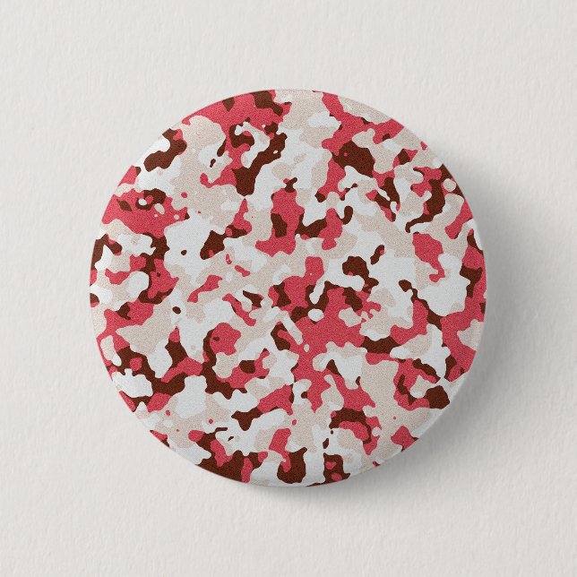 Badge Rond 5 Cm Motif de camouflage rouge (Devant)