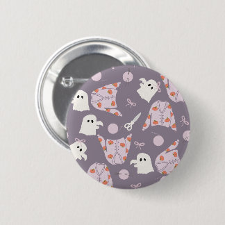 Badge Rond 5 Cm Motif de cardigan fantôme violet mignon
