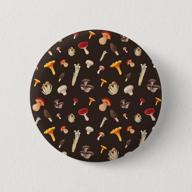 Badge Rond 5 Cm Motif de champignons (Devant)