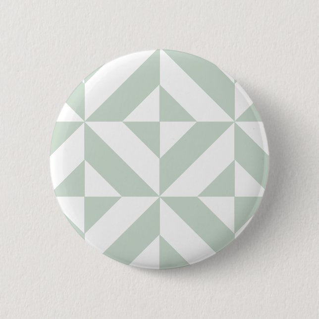 Badge Rond 5 Cm Motif de cube géométrique cool Mint (Devant)