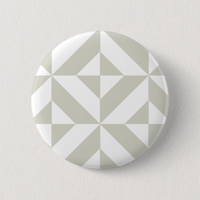 Badge Rond 5 Cm Motif de cube géométrique gris moyen (Devant)