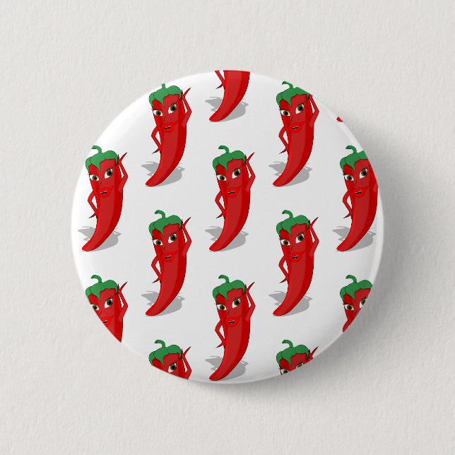 Badge Rond 5 Cm Motif de dessin animé Red Pepper Diva (Devant)