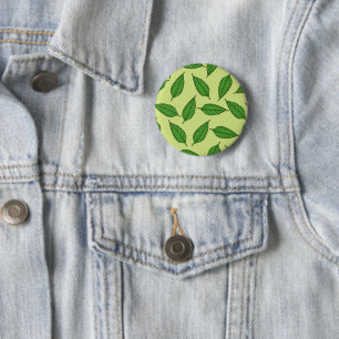Badge Rond 5 Cm Motif de feuilles, motif de feuille, feuilles de p