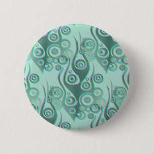 Badge Rond 5 Cm Motif de flammes & cercles de tatouage + votre fon