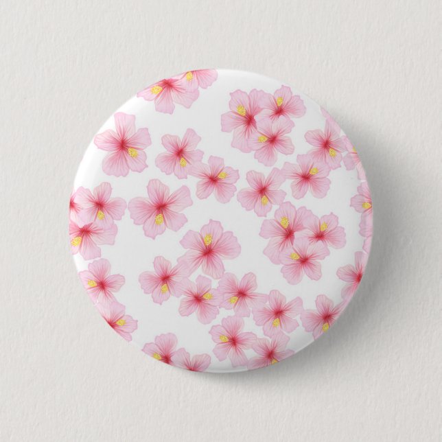 Badge Rond 5 Cm Motif de fleurs (Devant)