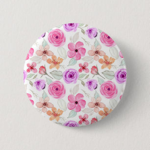 Badge Rond 5 Cm Motif de fleurs