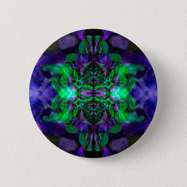 Badge Rond 5 Cm Motif de fleurs Kaleidoscope (Devant)