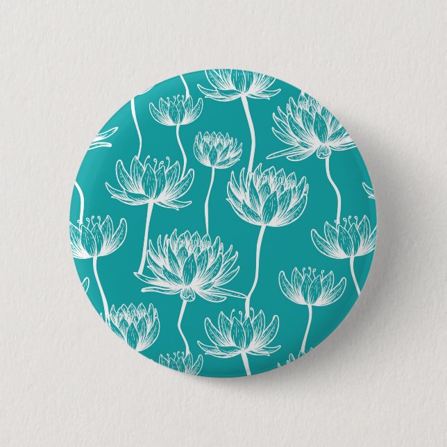 Badge Rond 5 Cm Motif de fleurs Lotus (Devant)
