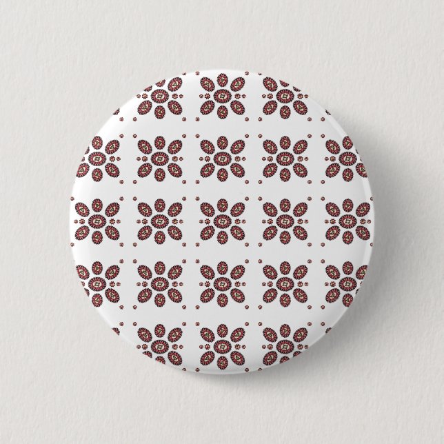 Badge Rond 5 Cm Motif de fleurs Mandala (Devant)