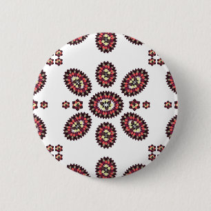Badge Rond 5 Cm Motif de fleurs Mandala