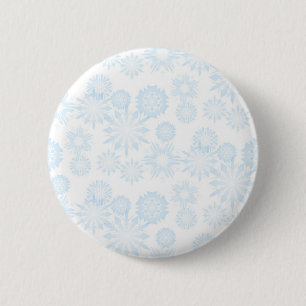 Badge Rond 5 Cm Motif de flocon de neige