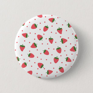 Badge Rond 5 Cm Motif de fraises