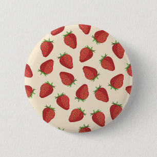 Badge Rond 5 Cm Motif de fraises