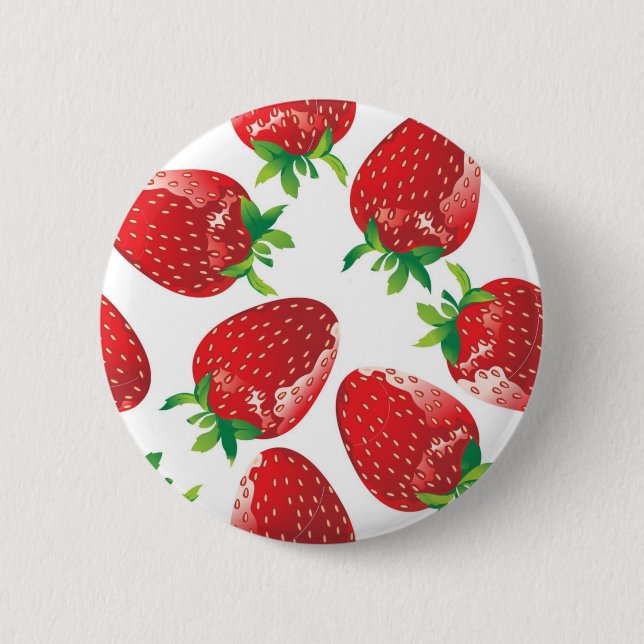 Badge Rond 5 Cm Motif de fraises (Devant)