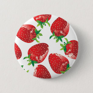 Badge Rond 5 Cm Motif de fraises