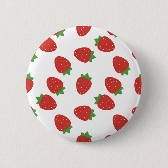 Badge Rond 5 Cm Motif de fraises (Devant)