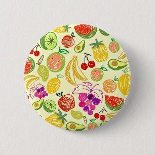 Badge Rond 5 Cm Motif de fruits