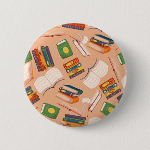 Badge Rond 5 Cm Motif de livre