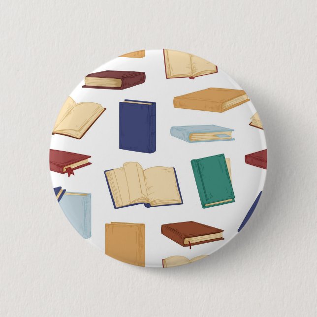 Badge Rond 5 Cm Motif de livre (Devant)