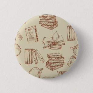 Badge Rond 5 Cm Motif de livre