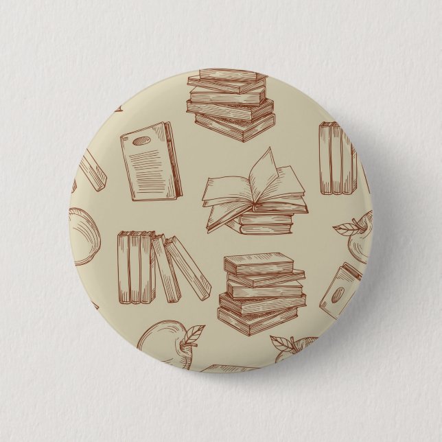 Badge Rond 5 Cm Motif de livre (Devant)