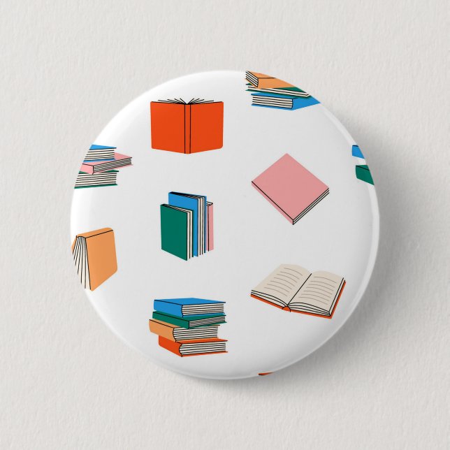 Badge Rond 5 Cm Motif de livre (Devant)