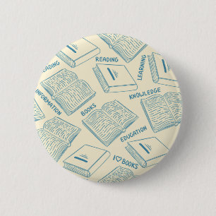 Badge Rond 5 Cm Motif de livre