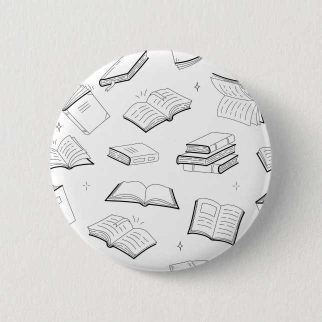 Badge Rond 5 Cm Motif de livre (Devant)