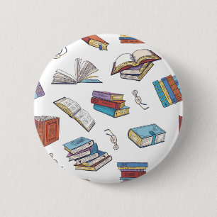 Badge Rond 5 Cm Motif de livre