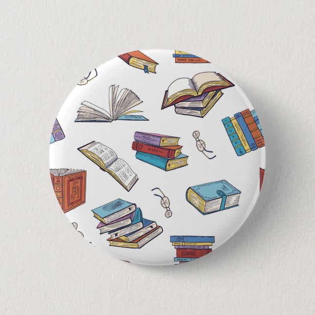 Badge Rond 5 Cm Motif de livre (Devant)