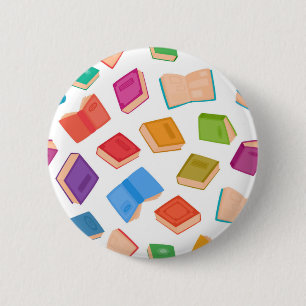 Badge Rond 5 Cm Motif de livre