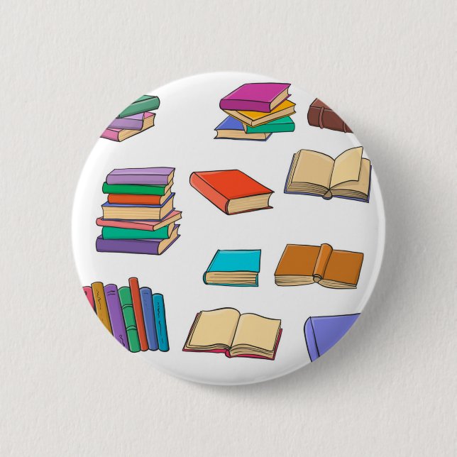 Badge Rond 5 Cm Motif de livre (Devant)
