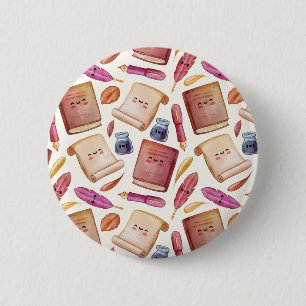 Badge Rond 5 Cm Motif de livre