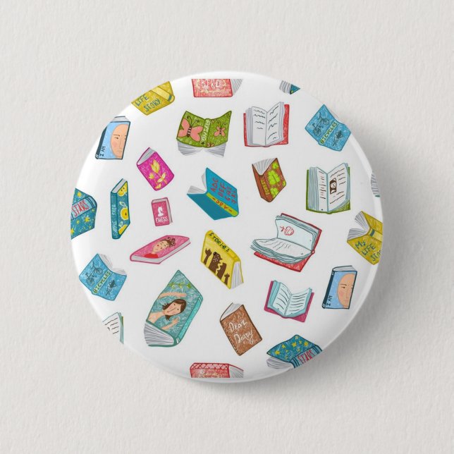 Badge Rond 5 Cm Motif de livre (Devant)