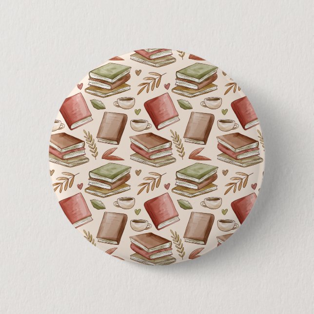 Badge Rond 5 Cm Motif de livre (Devant)