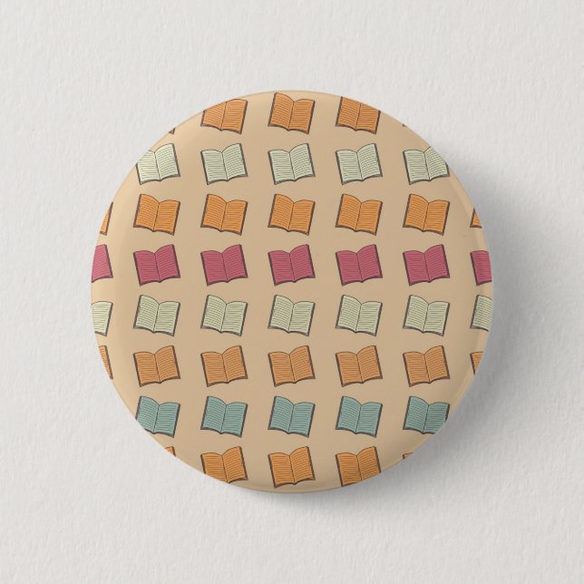 Badge Rond 5 Cm Motif de livre (Devant)