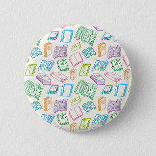 Badge Rond 5 Cm Motif de livre