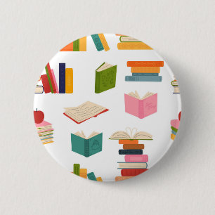 Badge Rond 5 Cm Motif de livre