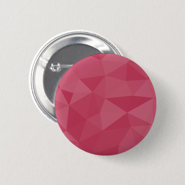 Badge Rond 5 Cm motif de maillage géométrique rose rose (Devant & derrière)