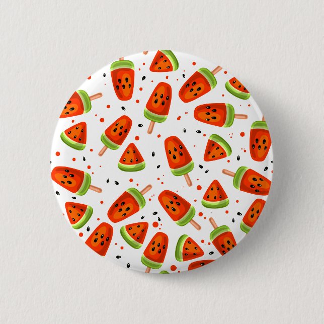 Badge Rond 5 Cm Motif de pastèque (Devant)