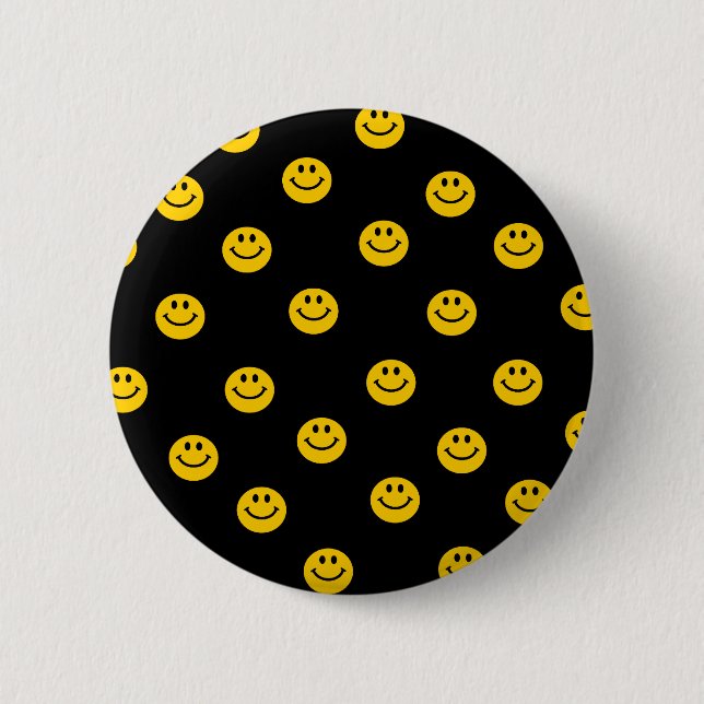 Badge Rond 5 Cm Motif de point jaune de polka (Devant)