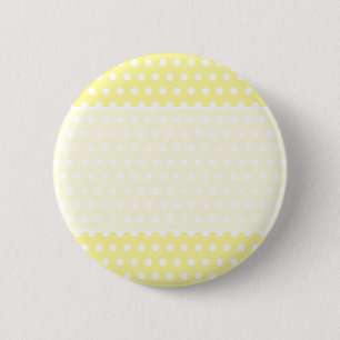 Badge Rond 5 Cm Motif de pois jaune. Tacheté