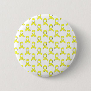 Badge Rond 5 Cm Motif de ruban jaune