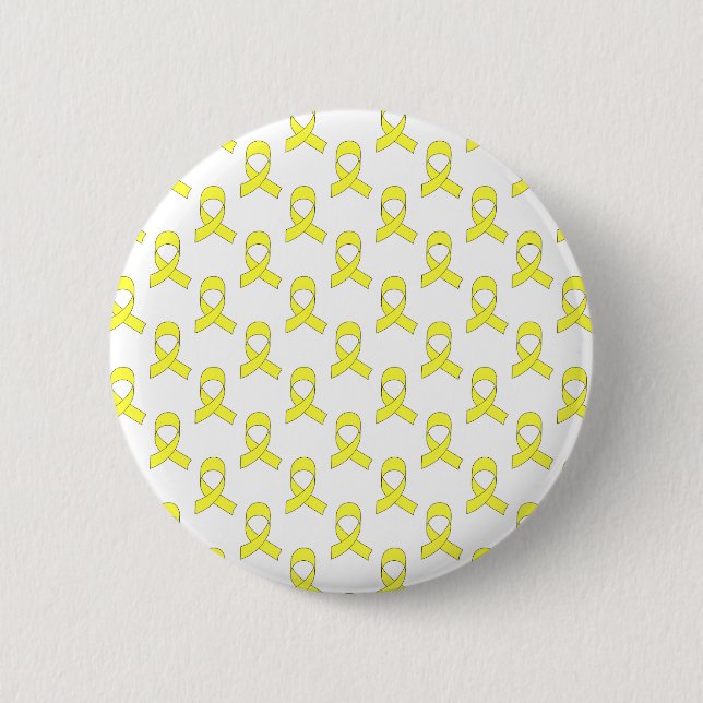 Badge Rond 5 Cm Motif de ruban jaune (Devant)