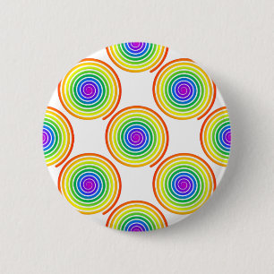 Badge Rond 5 Cm Motif de spirale arc-en-ciel