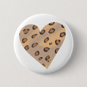 Badge Rond 5 Cm Motif de taches léopard dans un bouton en forme de