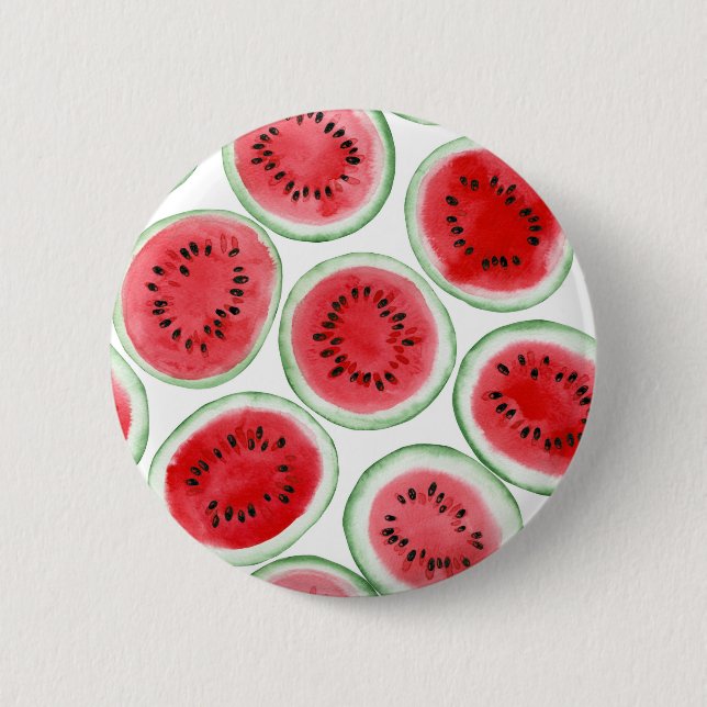 Badge Rond 5 Cm Motif de tranches de pastèque (Devant)
